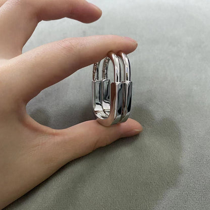 [Dawnora Jewelry]LOCK MEDIUM EARRINGS