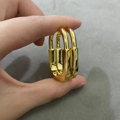 [Dawnora Jewelry]LOCK MEDIUM EARRINGS