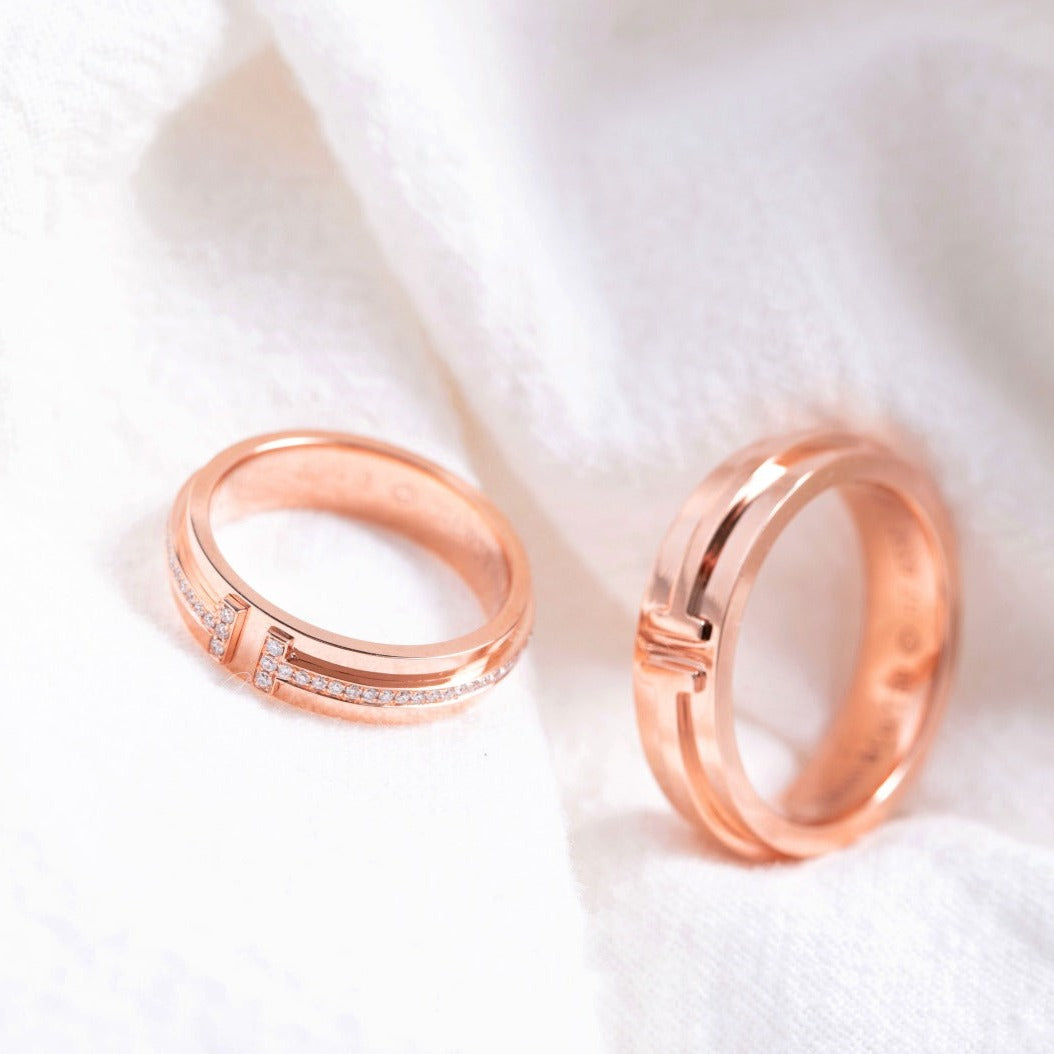 [Dawnora Jewelry]T PINK GOLD RING