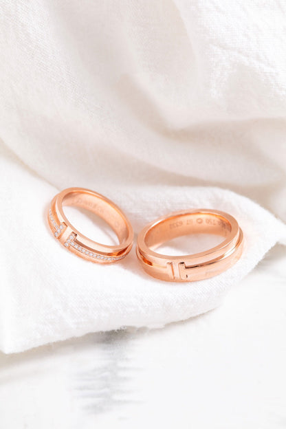 [Dawnora Jewelry]T PINK GOLD RING