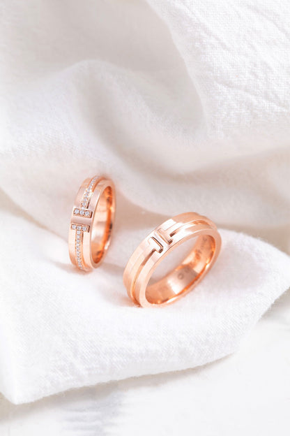 [Dawnora Jewelry]T PINK GOLD RING