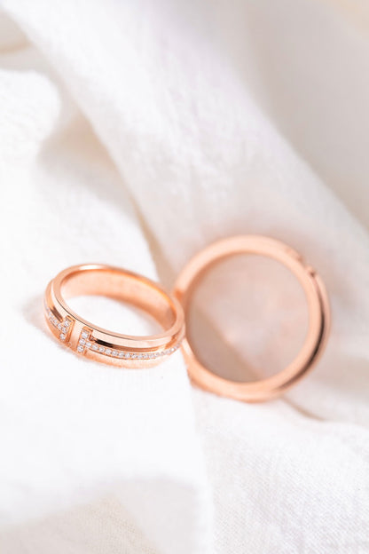 [Dawnora Jewelry]T PINK GOLD RING