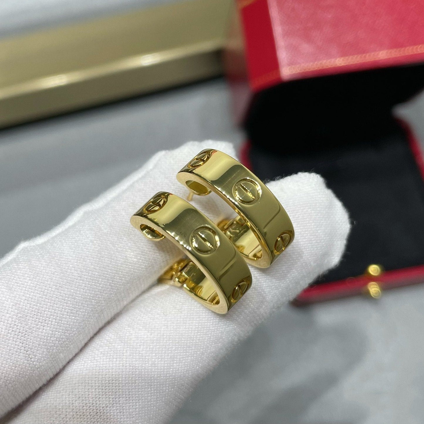 [Dawnora Jewelry]LOVE 5.5MM EARRINGS