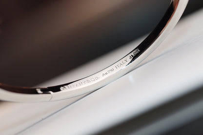 [Dawnora Jewelry]NARROW T1 HINGED BANGLE DIAMOND SILVER
