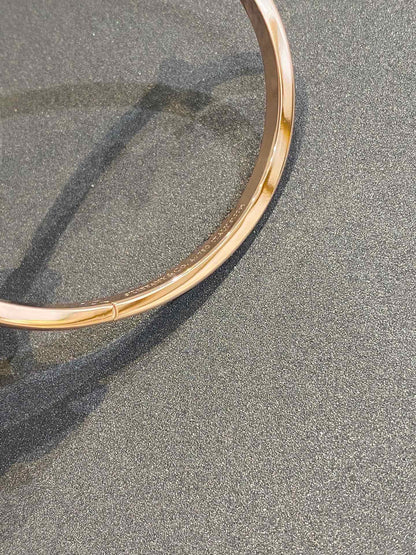 [Dawnora Jewelry]NARROW T1 HINGED BANGLE DIAMOND PINK GOLD