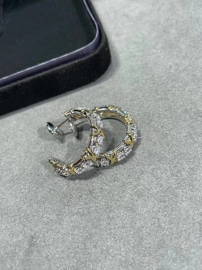 [Dawnora Jewelry]SCHLUMBERGER GOLD DIAMOND EARRINGS