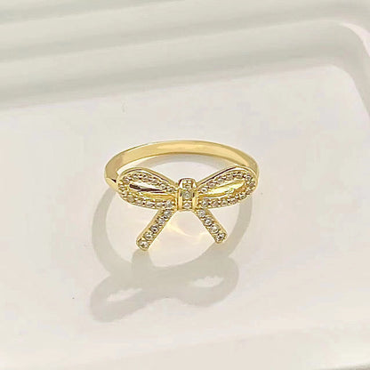 [Dawnora Jewelry]TWIST BOW RING