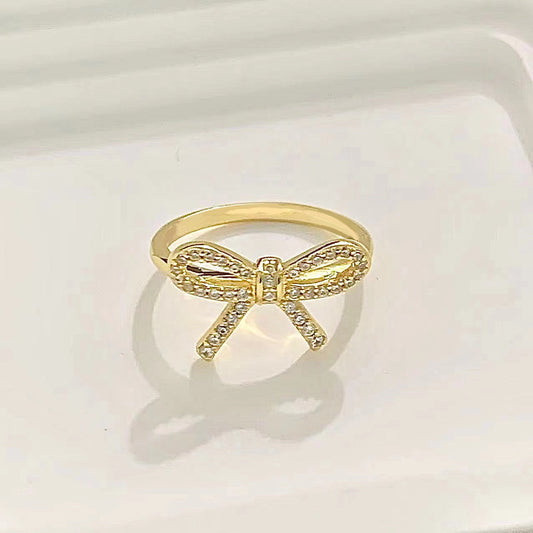 [Dawnora Jewelry]TWIST BOW RING