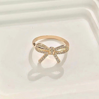 [Dawnora Jewelry]TWIST BOW RING