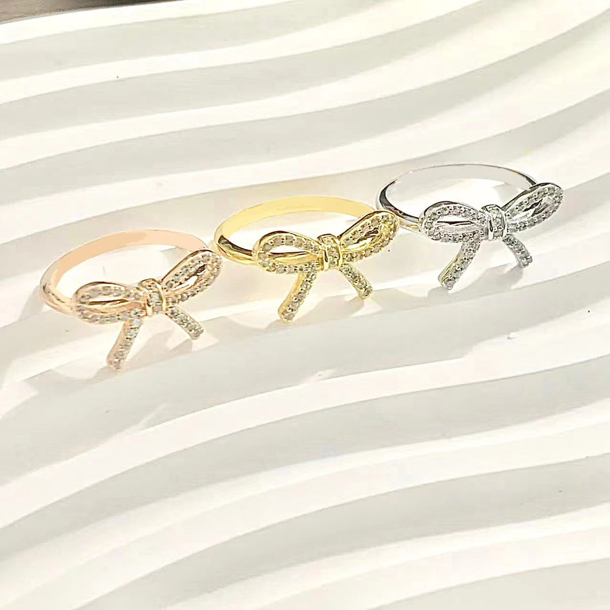 [Dawnora Jewelry]TWIST BOW RING