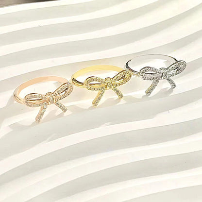 [Dawnora Jewelry]TWIST BOW RING