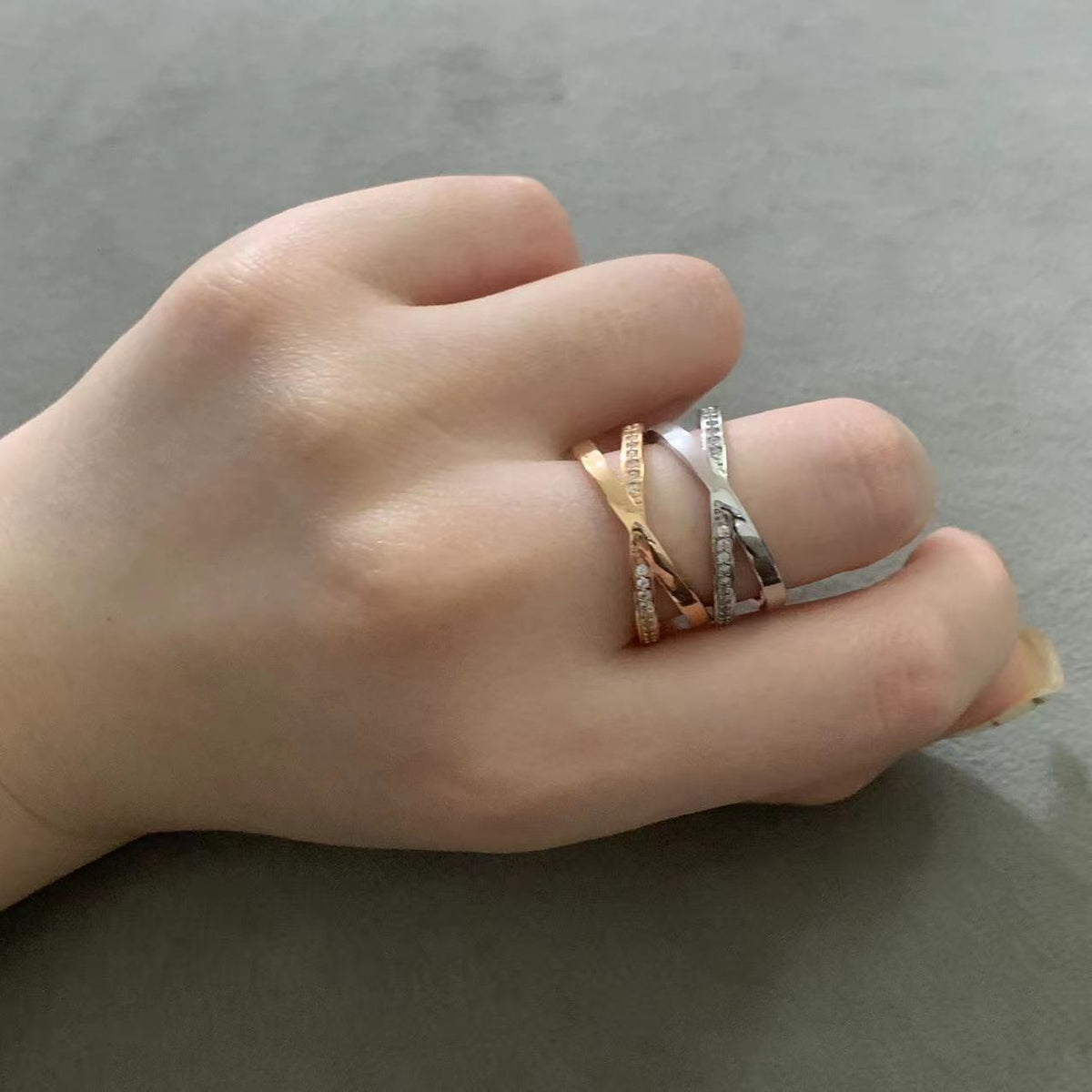 [Dawnora Jewelry]ATLAS X DIAMOND RING