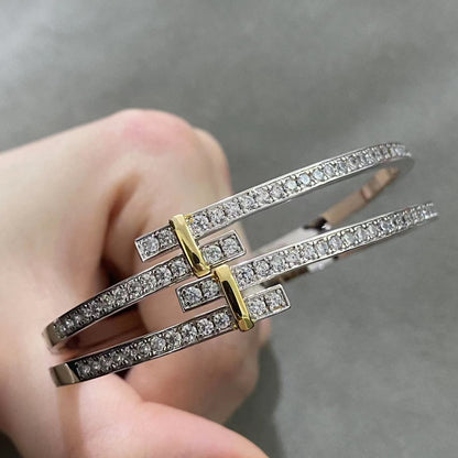 [Dawnora Jewelry]EDGE DIAMOND GOLD SILVER BRACELET