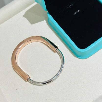 [Dawnora Jewelry]LOCK PINK GOLD SILVER DIAMOND BRACELET
