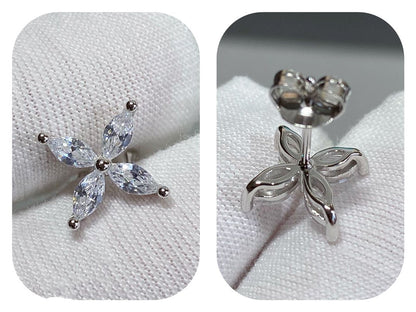 [Dawnora Jewelry]VICTORIA SILVER DIAMOND STUD MINI EARRINGS