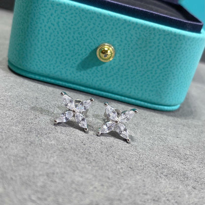 [Dawnora Jewelry]VICTORIA SILVER DIAMOND STUD MINI EARRINGS