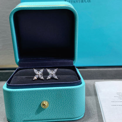 [Dawnora Jewelry]VICTORIA SILVER DIAMOND STUD MINI EARRINGS