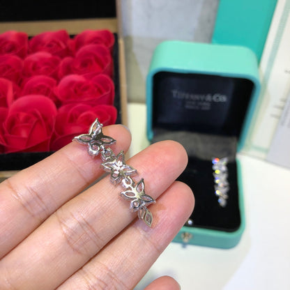[Dawnora Jewelry]VICTORIA SILVER DIAMOND DROP EARRINGS