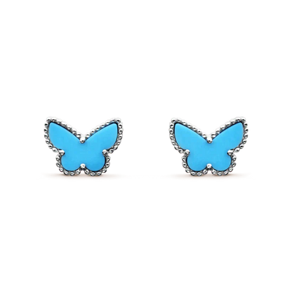 [Dawnora Jewelry]BUTTERFLY TURQUOISE EARRINGS SILVER