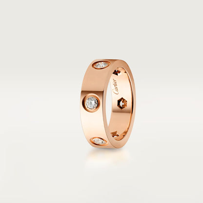 [Dawnora Jewelry]LOVE 5.5MM 6 DIAMOND RING