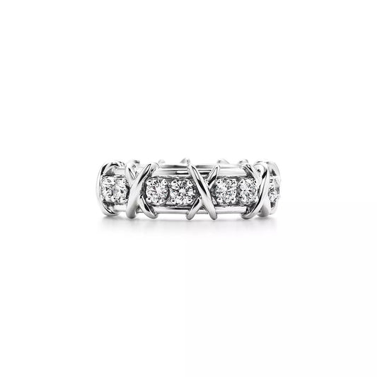 [Dawnora Jewelry]SIXTEEN STONE SILVER RING