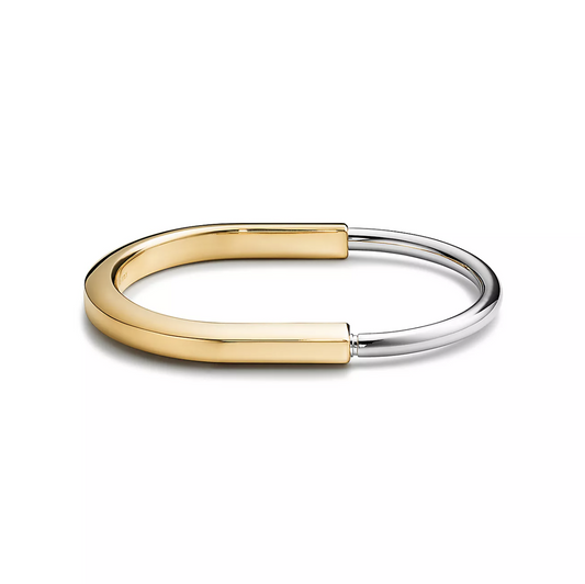 [Dawnora Jewelry]LOCK BRACELET YELLOW AND WHITE GOLD