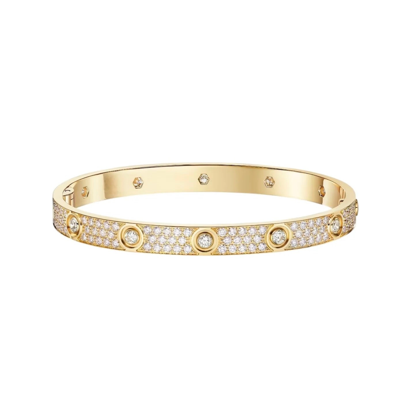 [Dawnora Jewelry]LOVE BRACELET 6.1MM DIAMOND-PAVED 10 BIG DIAMONDS