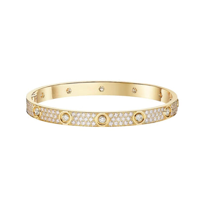 [Dawnora Jewelry]LOVE BRACELET 6.1MM DIAMOND-PAVED 10 BIG DIAMONDS