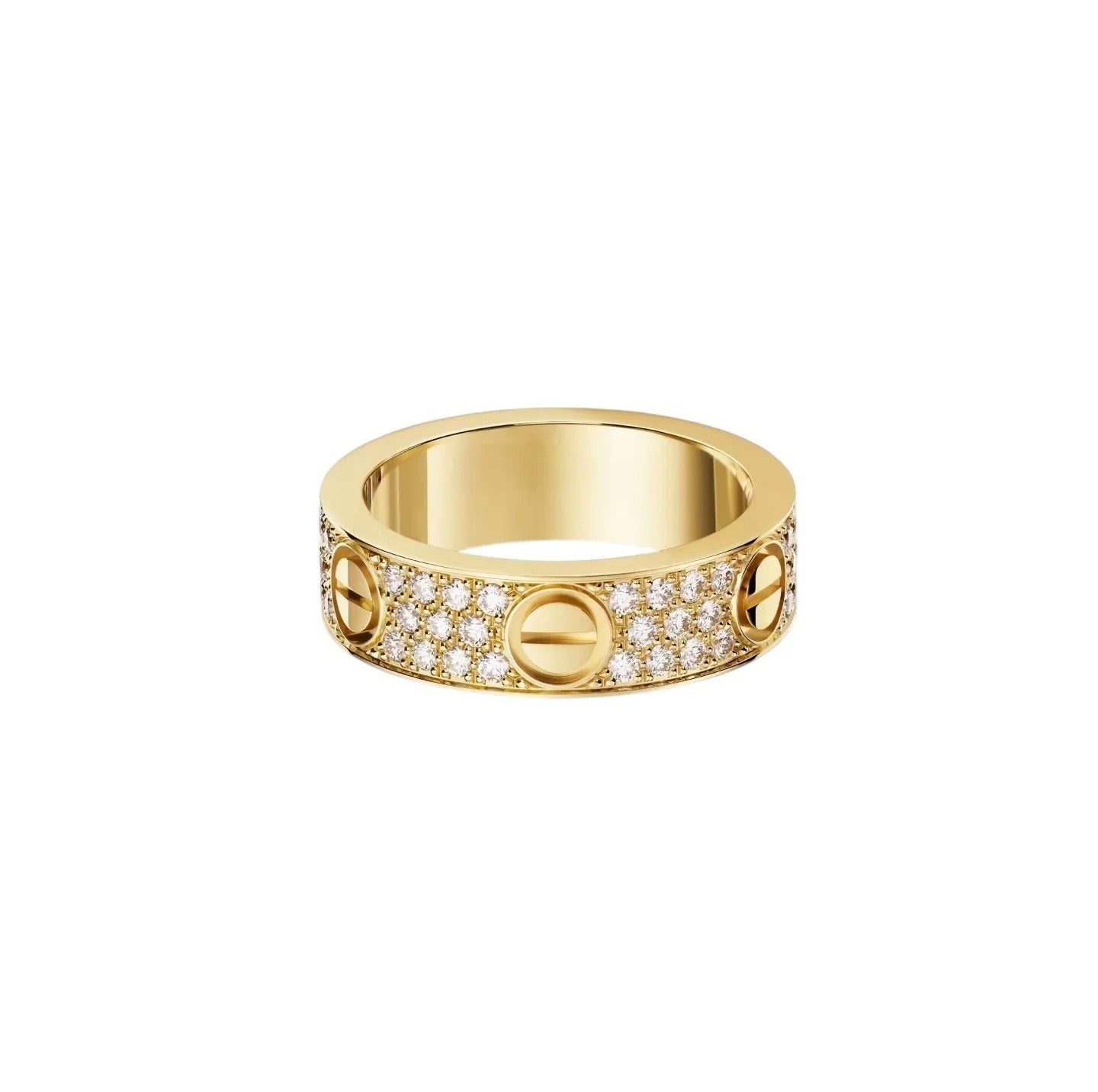 [Dawnora Jewelry]LOVE RING 5.5MM DIAMONDS PAVED