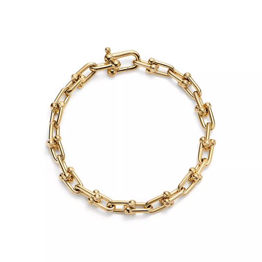 [Dawnora Jewelry]HARDWEAR SMALL LINK 26 MOTIF GOLD BRACELET