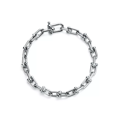 [Dawnora Jewelry]HARDWEAR SMALL LINK 26 MOTIF SILVER BRACELET