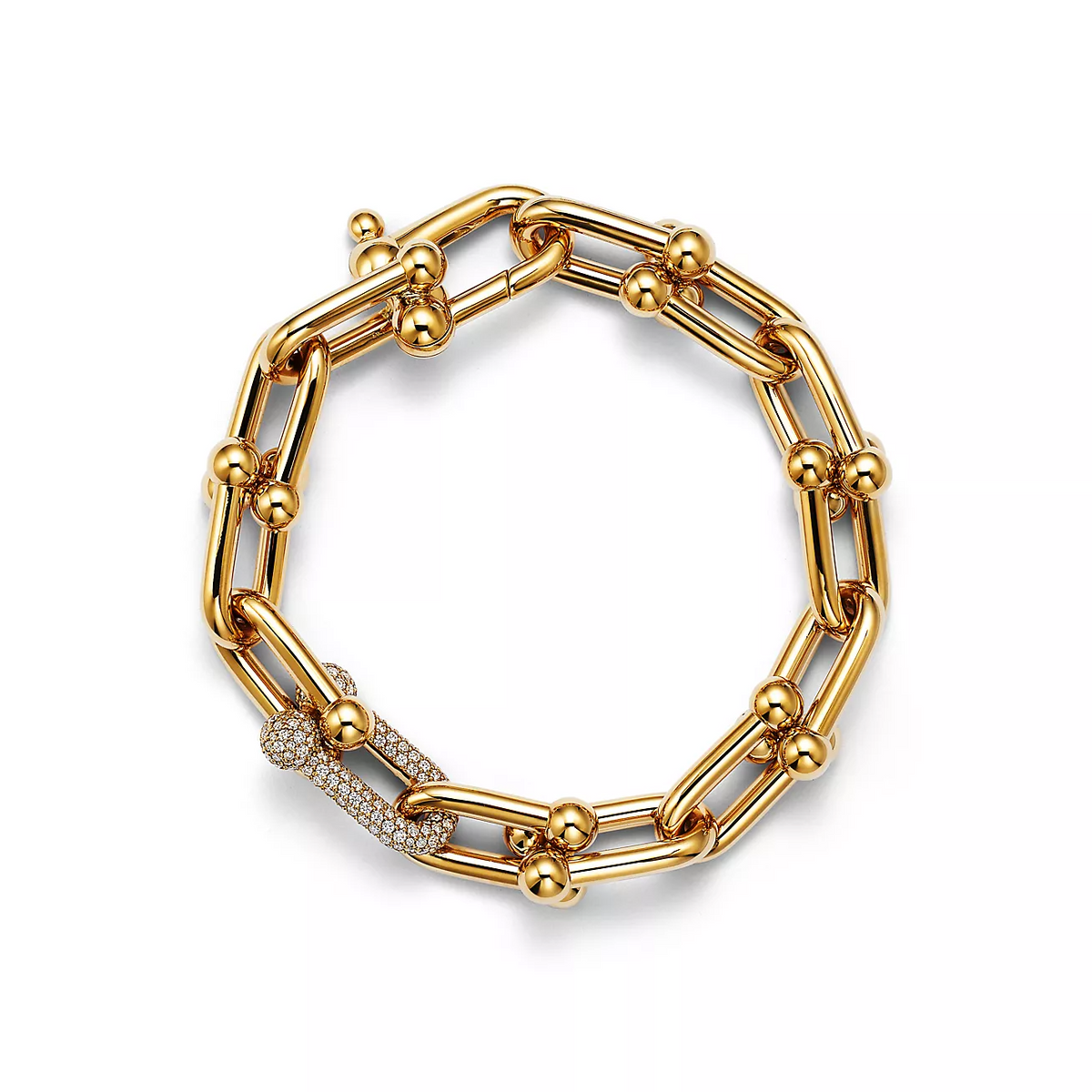 [Dawnora Jewelry]HARDWEAR LARGE LINK GOLD DIAMOND BRACELET