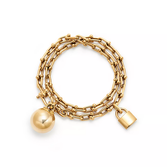 [Dawnora Jewelry]HARDWEAR SMALL WRAP GOLD BRACELET
