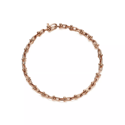 [Dawnora Jewelry]HARDWEAR MICRO LINK 44 MOTIF PINK GOLD BRACELET