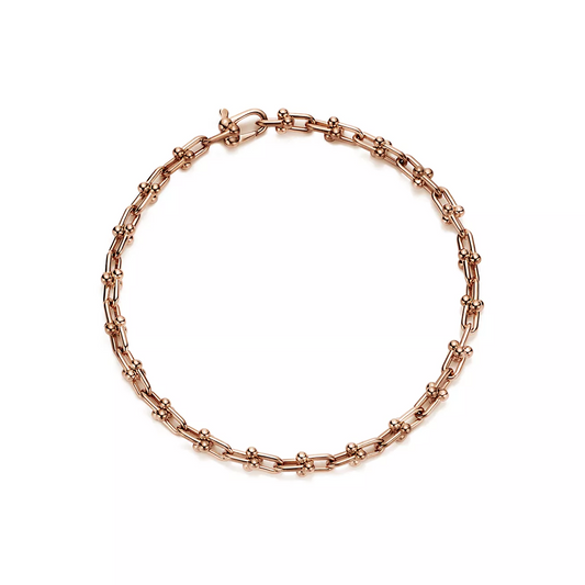 [Dawnora Jewelry]HARDWEAR MICRO LINK 44 MOTIF PINK GOLD BRACELET