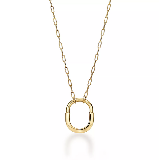 [Dawnora Jewelry]LOCK NECKLACE GOLD