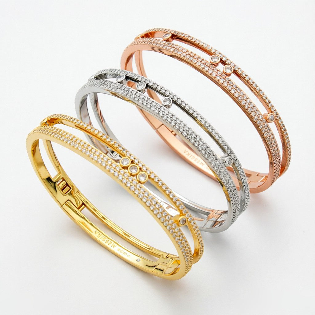 [Dawnora Jewelry]Move Romane pavé bangle