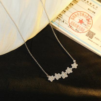 [Dawnora Jewelry]]wild flower diamond line pendant