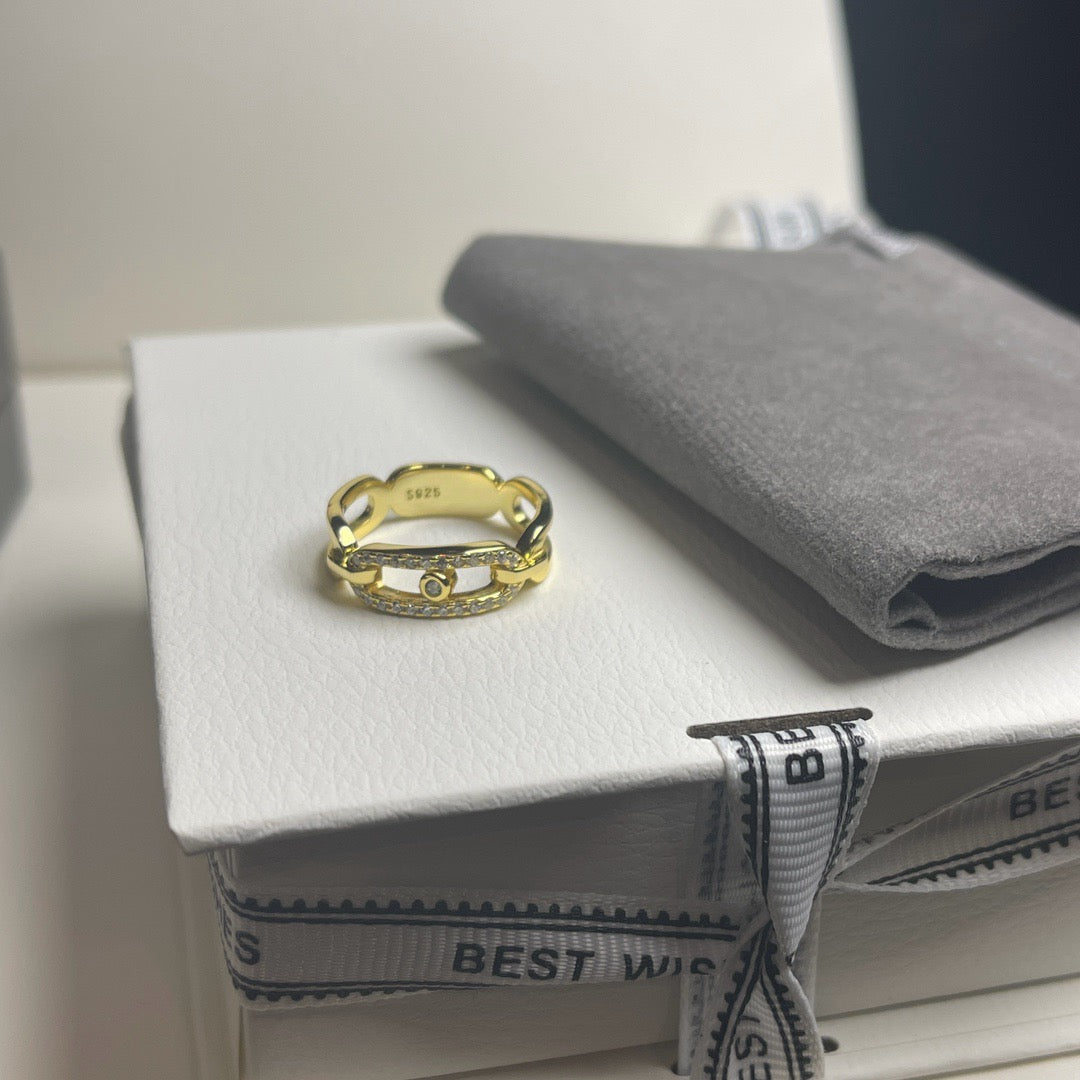 [Dawnora Jewelry]Sliding Single Diamond Ring