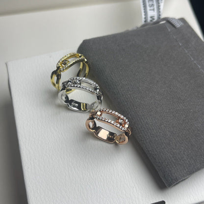 [Dawnora Jewelry]Sliding Single Diamond Ring