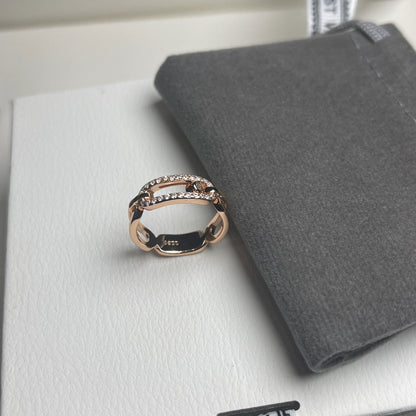 [Dawnora Jewelry]Sliding Single Diamond Ring