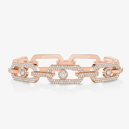 [Dawnora Jewelry]Large Full Diamond Unisex Sliding Bracelet with Moissanite