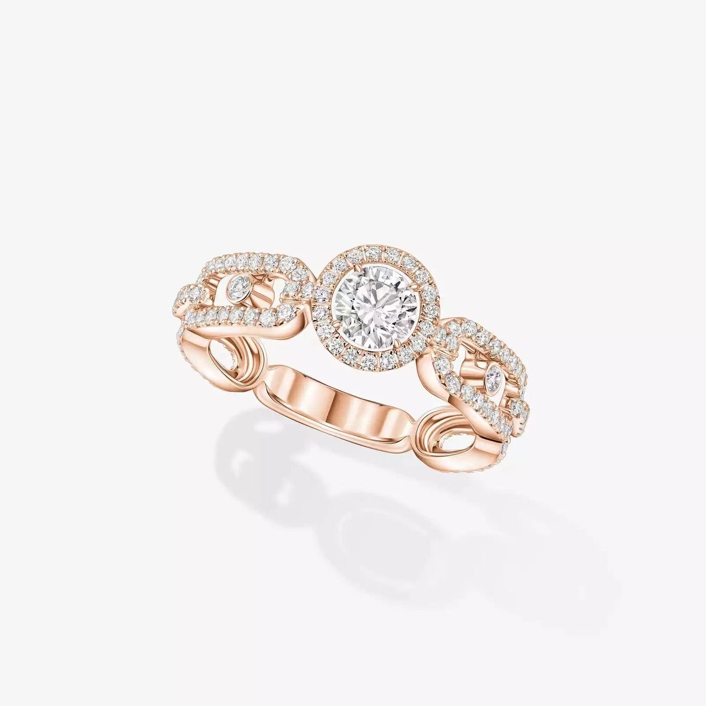 [Dawnora Jewelry]Move Link Solitaire Ring