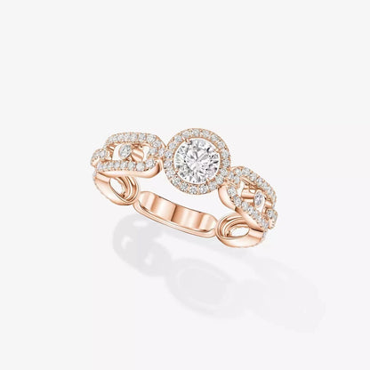 [Dawnora Jewelry]Move Link Solitaire Ring