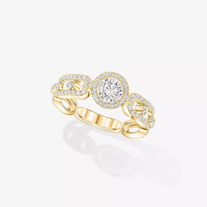 [Dawnora Jewelry]Move Link Solitaire Ring