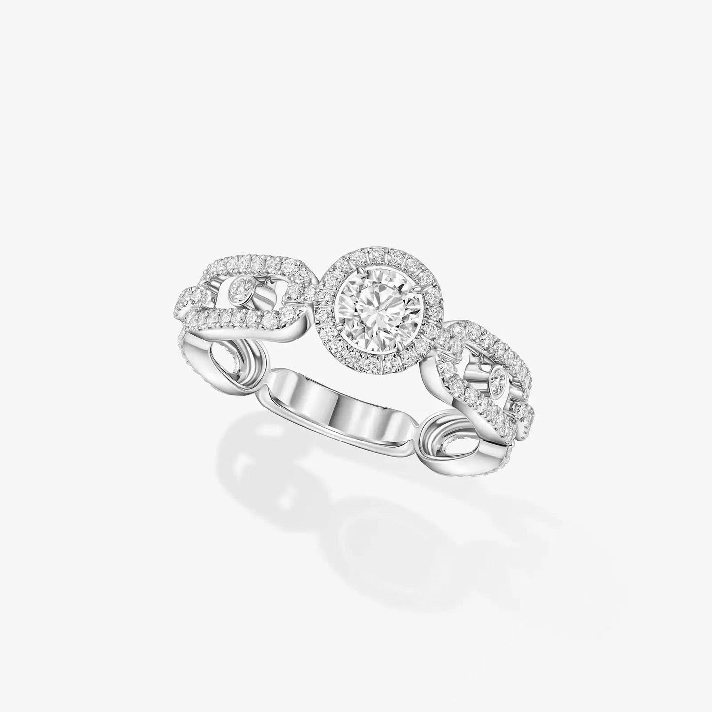 [Dawnora Jewelry]Move Link Solitaire Ring