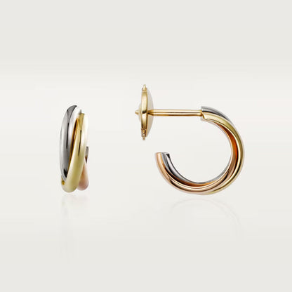 [Dawnora Jewelry]TRINITY ON DIAMOND MINI EARRINGS