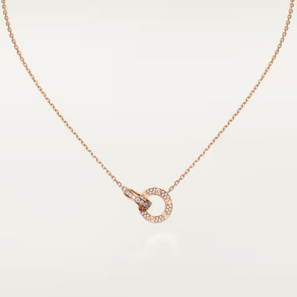 [Dawnora Jewelry]LOVE  FULL DIAMOND PENDANT NECKLACE