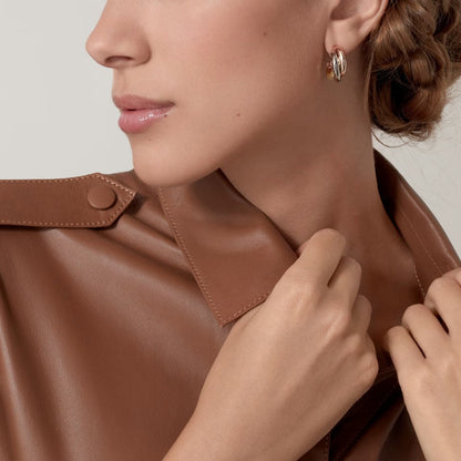 [Dawnora Jewelry]TRINITY ON DIAMOND CLASSIC EARRINGS