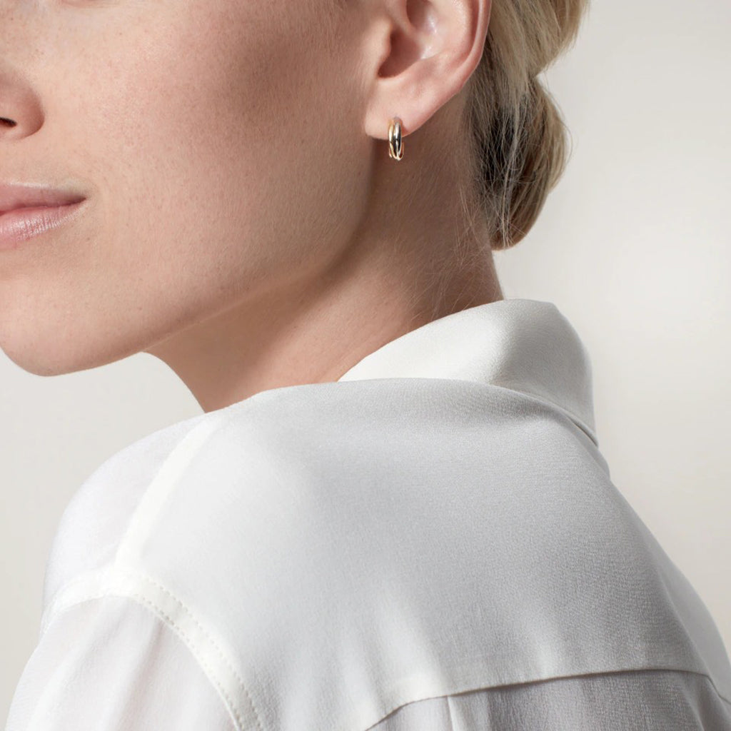 [Dawnora Jewelry]TRINITY ON DIAMOND MINI EARRINGS